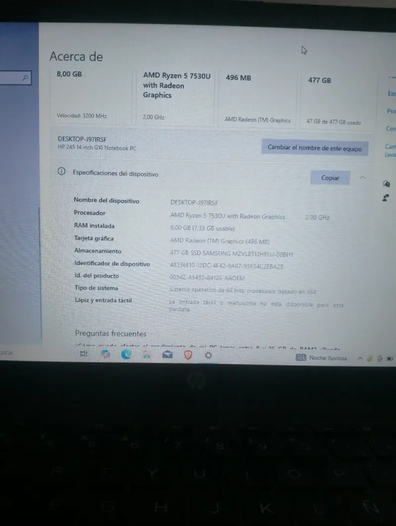 Laptop HP color negro - 3