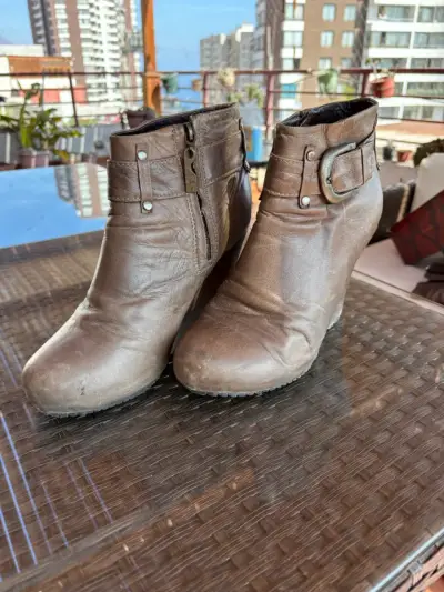 Botines de cuero marrón - miniatura 2