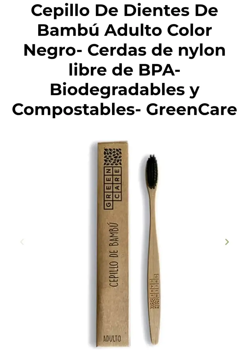 Cepillo de dientes de bambú compostable