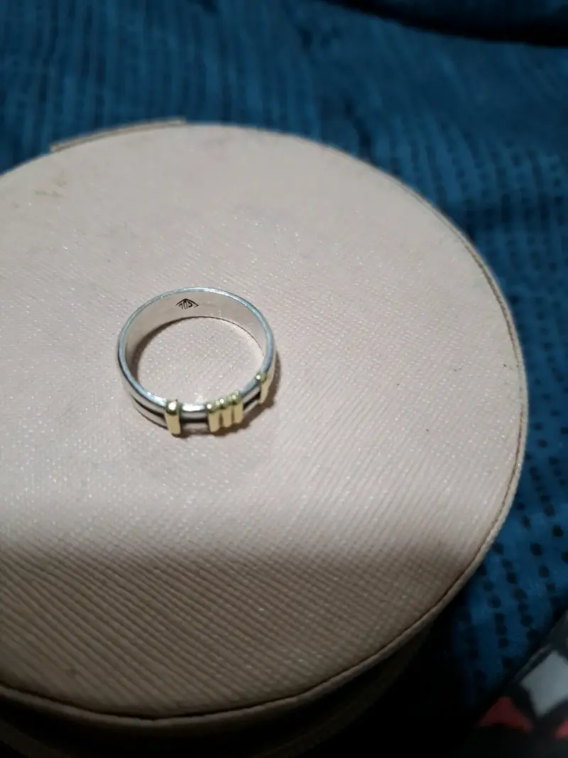 Anillo plateado elegante - 2