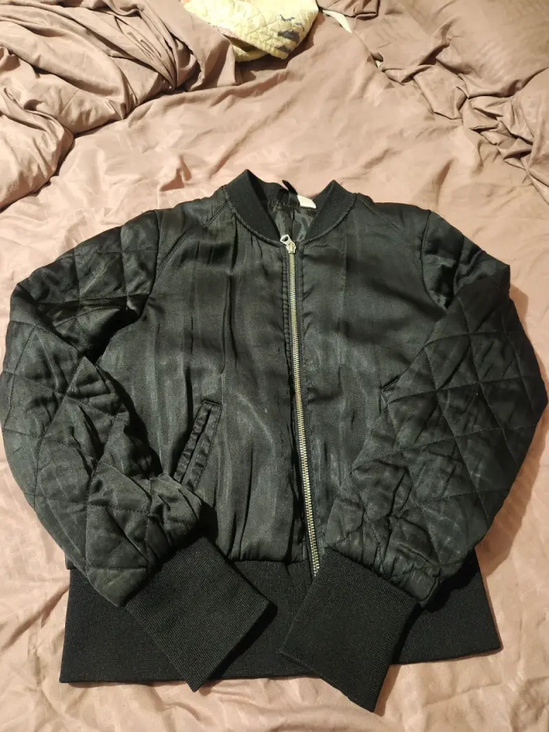 Chaqueta bomber negra - 1
