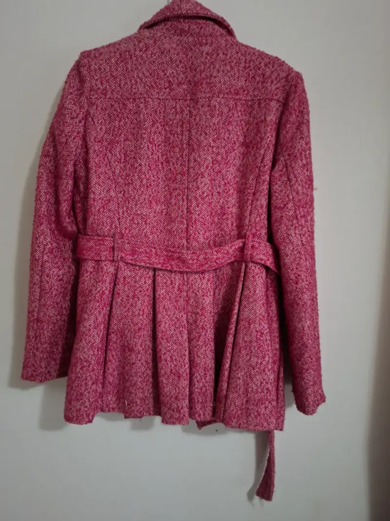 Abrigo rosa tejido talla M - 2