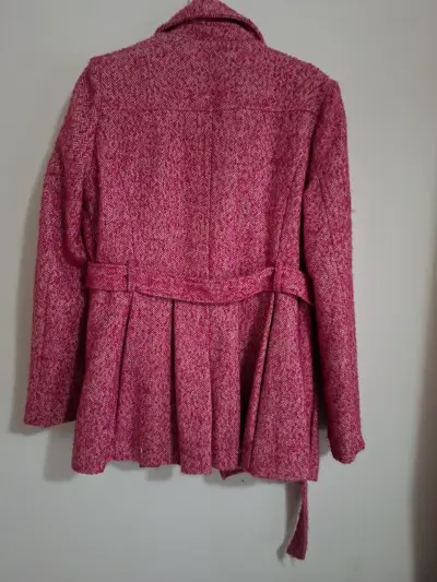Abrigo rosa tejido talla M - miniatura 2