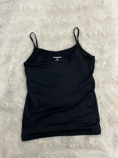 Polera negra básica sin mangas - miniatura 1