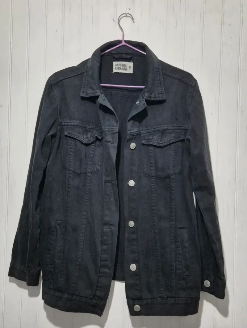 Chaqueta denim negra - 1
