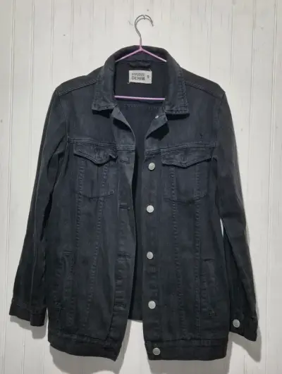 Chaqueta denim negra - miniatura 1