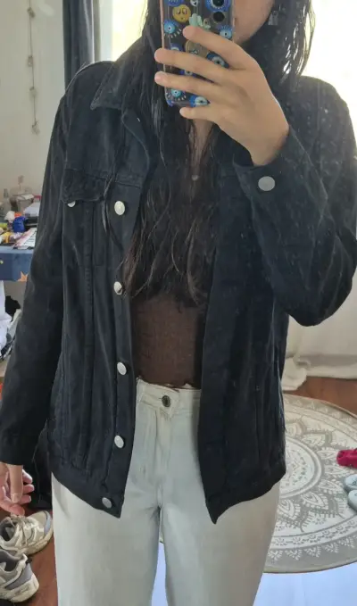 Chaqueta denim negra - miniatura 4