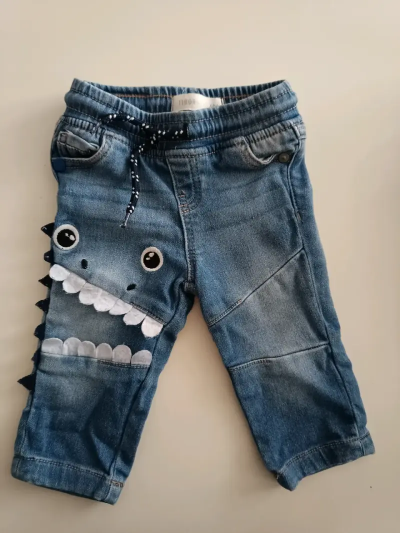 Jeans infantiles dinosaurio azul - 1