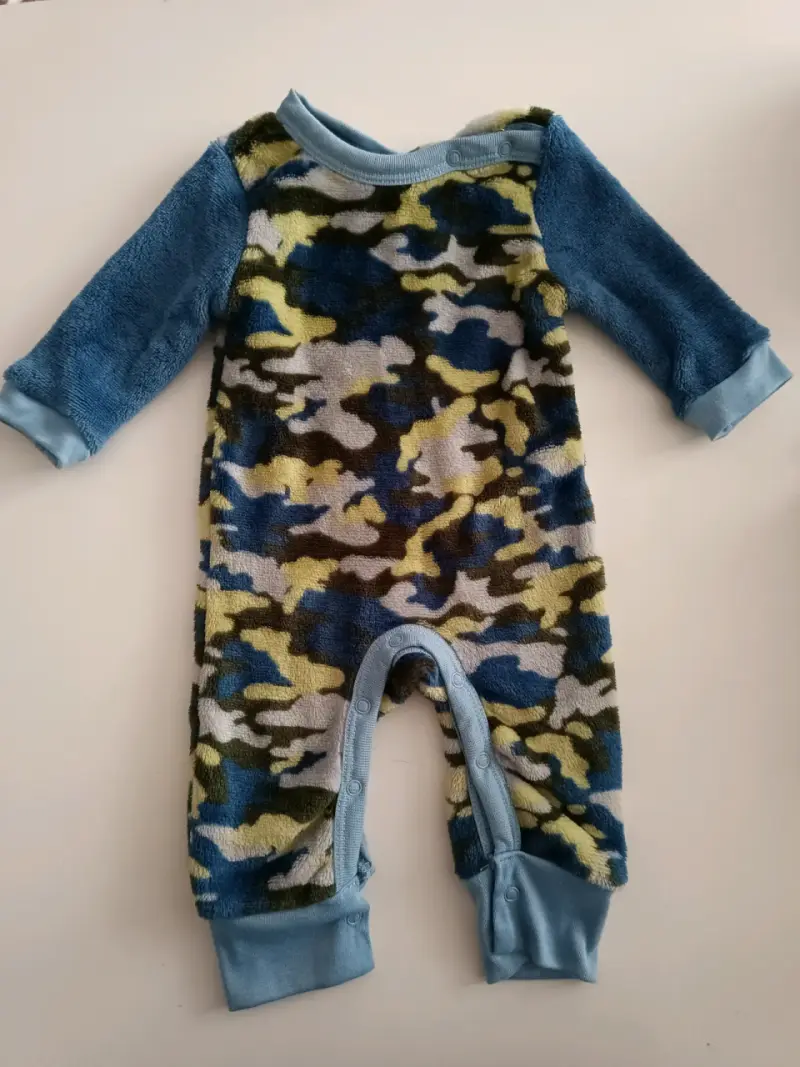 Enterito bebé camuflaje azul
