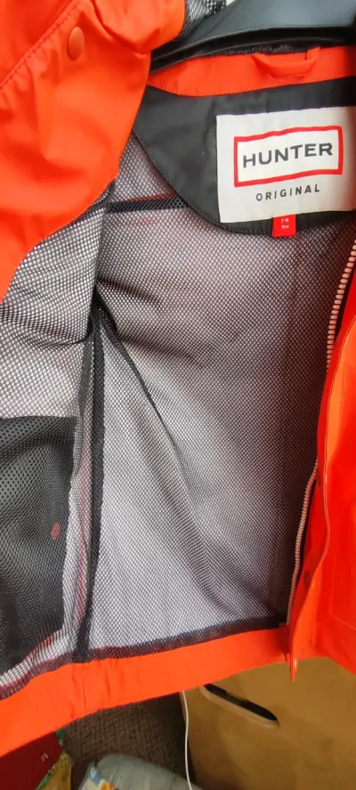 Chaqueta impermeable naranja brillante Hunter - miniatura 2