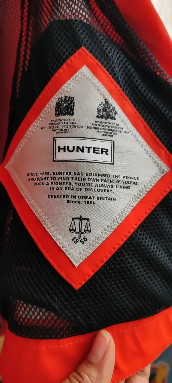 Chaqueta impermeable naranja brillante Hunter - 3