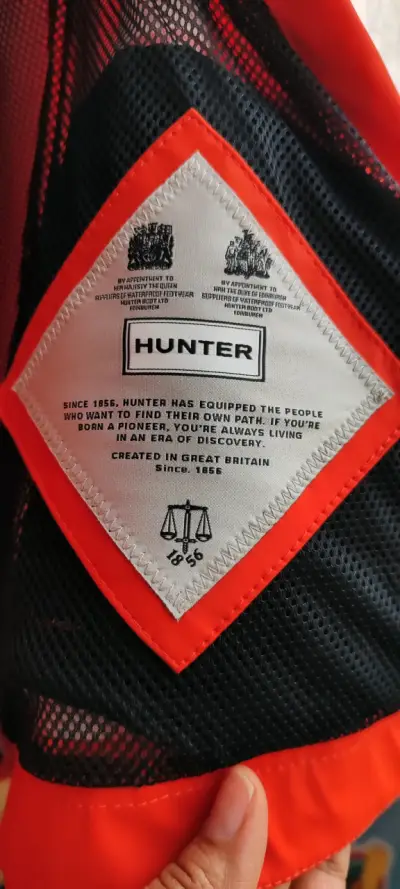 Chaqueta impermeable naranja brillante Hunter - miniatura 3