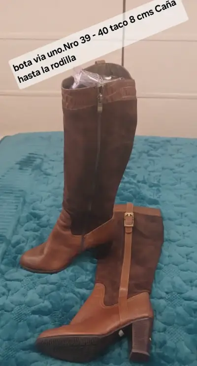 Botas Via Uno taco 8 cms - miniatura 1