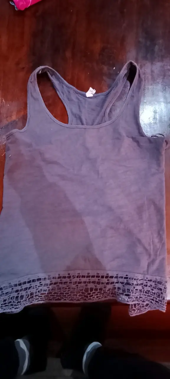 Polera sin mangas gris Aussie Talla L