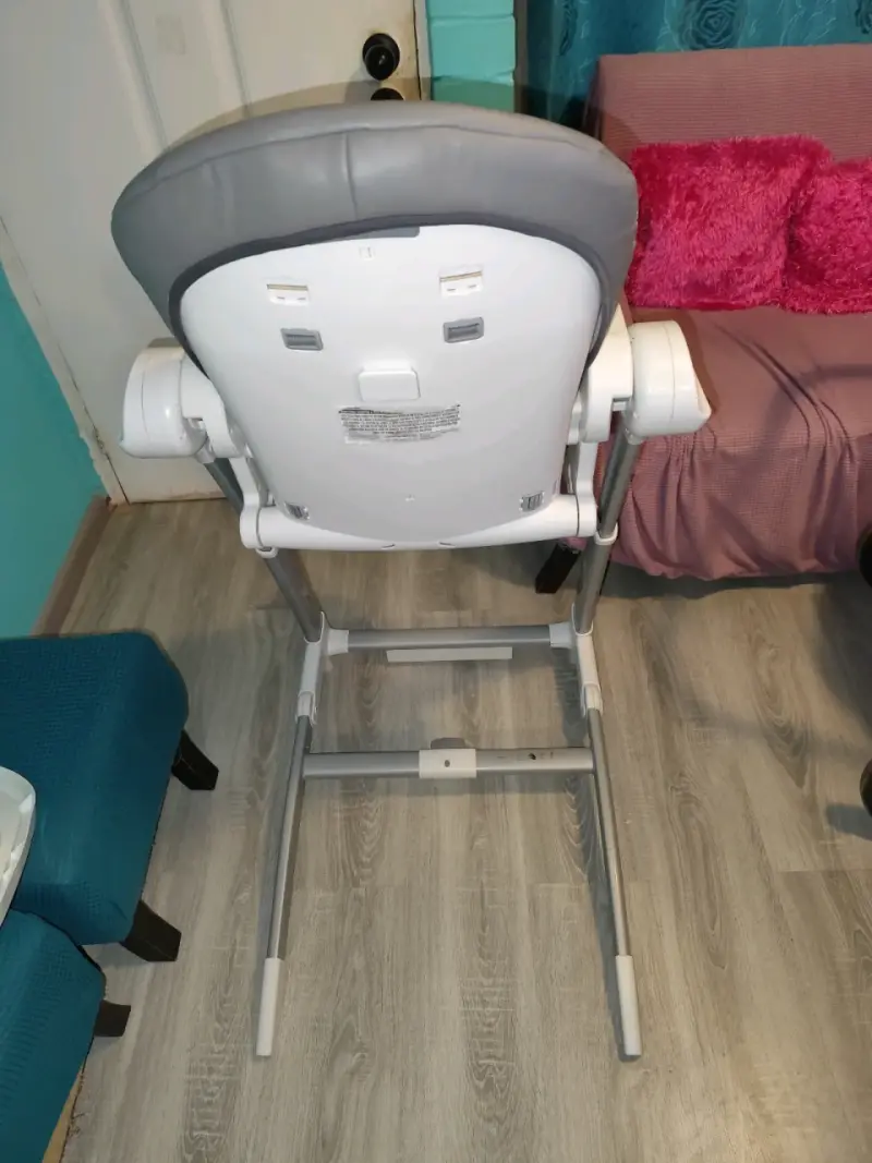 Silla alta para bebé gris - 3