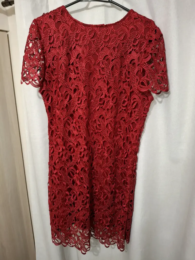 Vestido encaje rojo elegante - 2