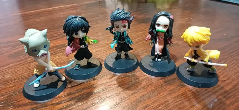 Set de figuras Chibi Kimetsu no Yaiba - 3