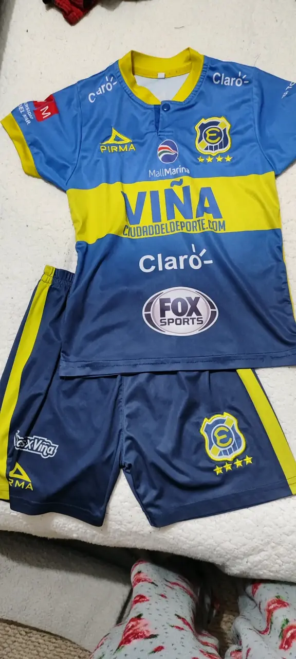Polera y shorts deportivo Everton Viña del 2017/18 - 2