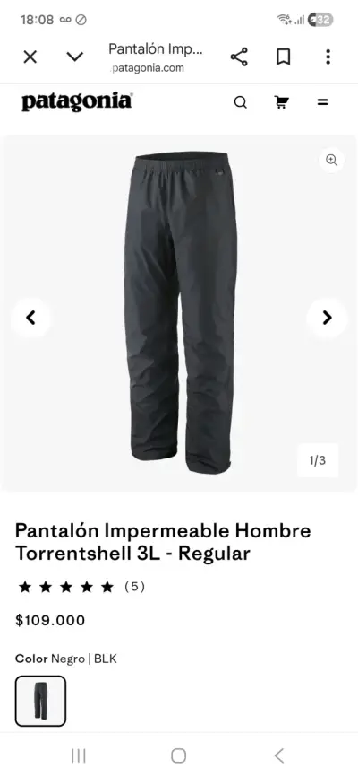Pantalones impermeables negros - miniatura 3