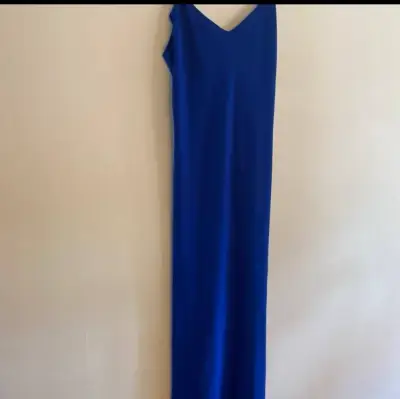 Vestido largo azul elegante - miniatura 2
