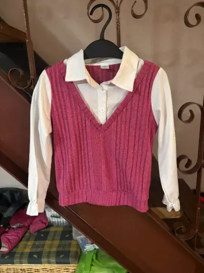 Abrigo infantil rosado con capucha - miniatura 4