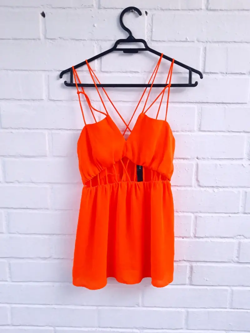Blusa naranja brillante - 1