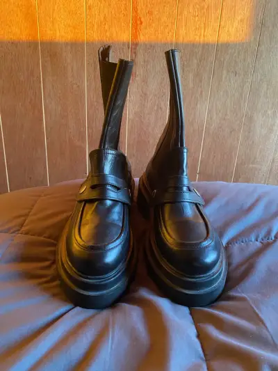 Botines de cuero negros - miniatura 1