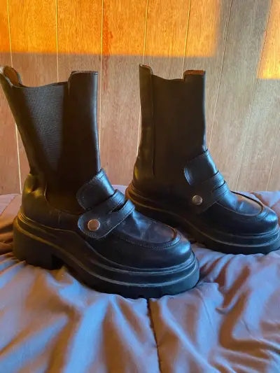Botines de cuero negros - miniatura 2
