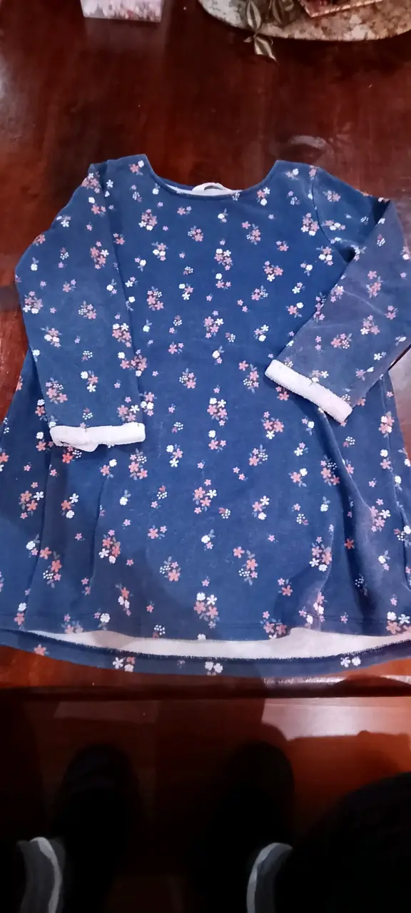 Vestido infantil floreado azul HYM Talla 8