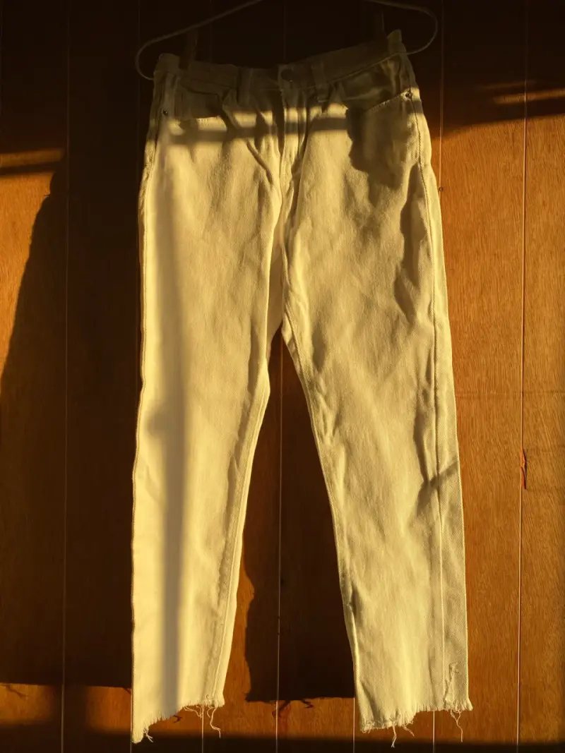 Pantalones de mezclilla blanco - 1