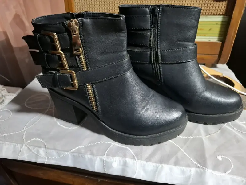 Botines negros de tacón alto - 2
