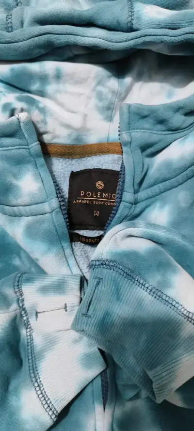 Polerón tie-dye azul unisex - miniatura 2