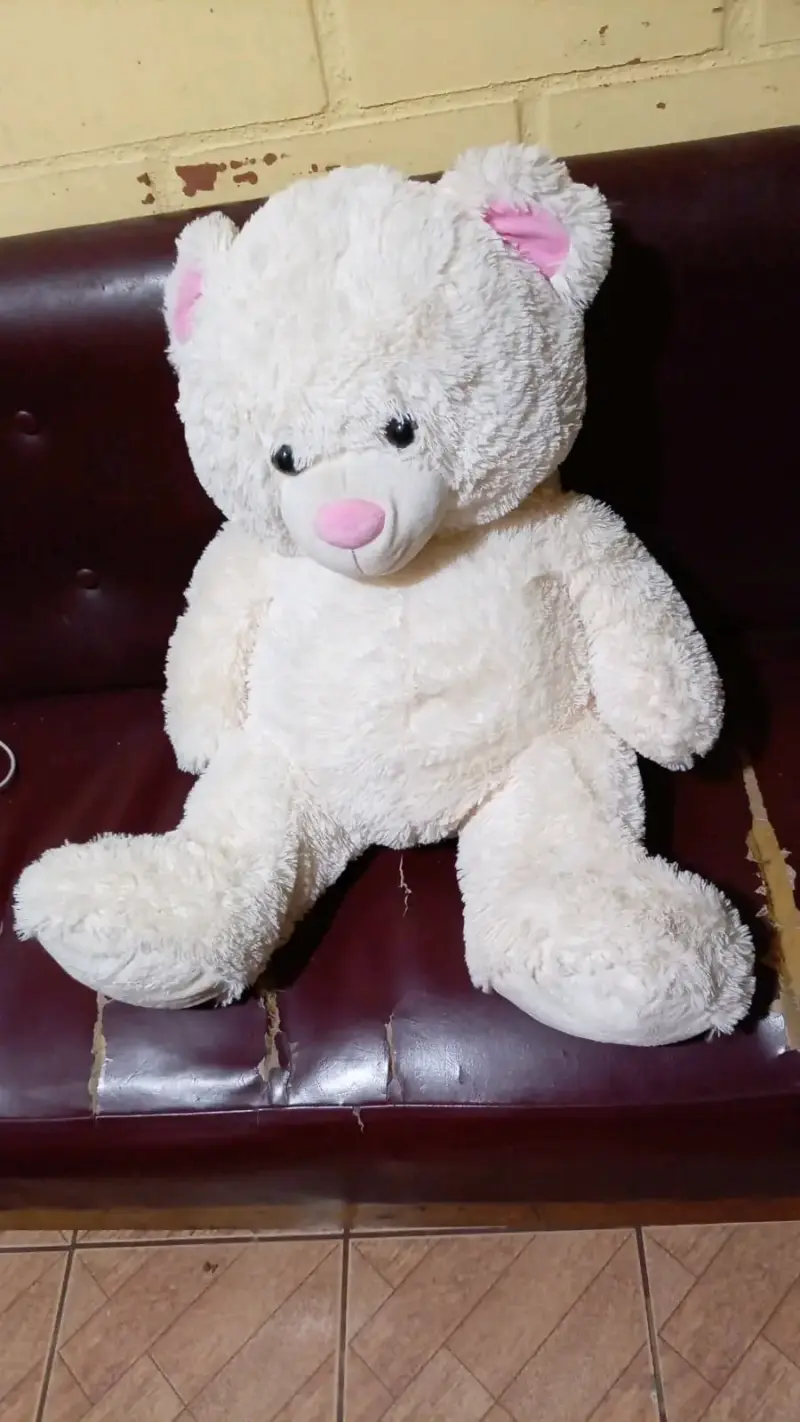 Gran oso de peluche blanco
