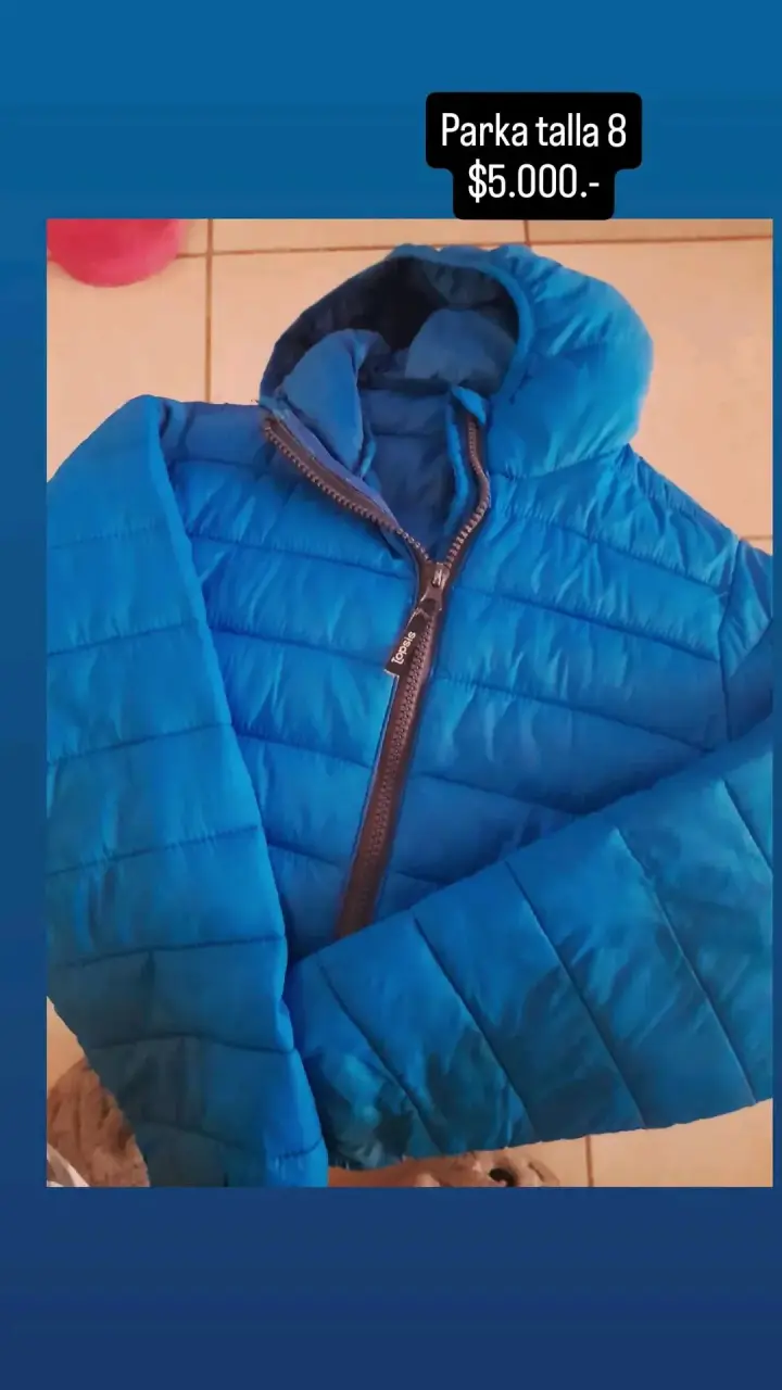 Parka azul talla 8