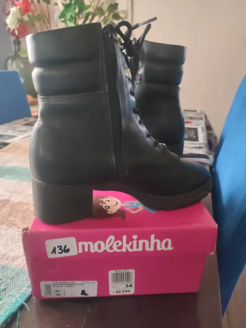 Botines negros Molekinha N 34 - 2