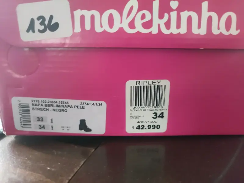 Botines negros Molekinha N 34 - 4