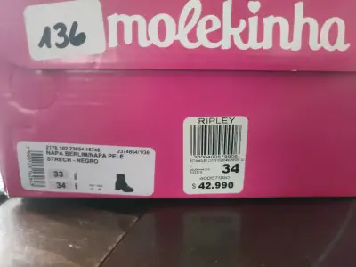 Botines negros Molekinha N 34 - miniatura 4