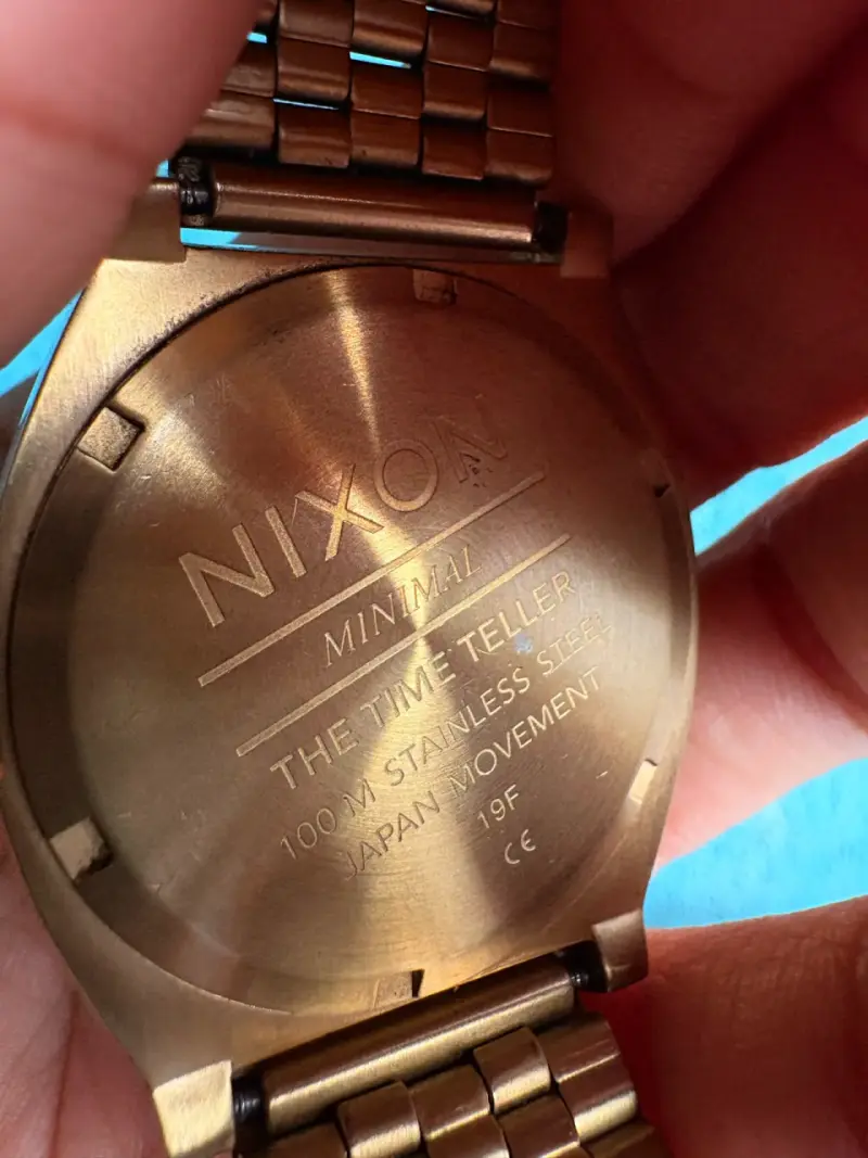 ⌚ Nixon Time Teller Gold / Black / Stamp - 5