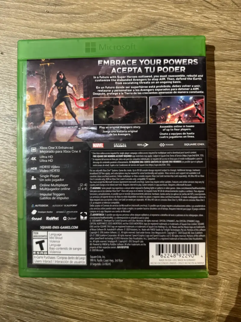 Juego Xbox One y Xbox series Marvel Avengers - 2