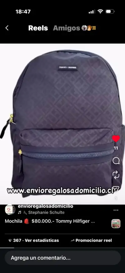 Mochila Tommy Hilfiger negra - miniatura 1