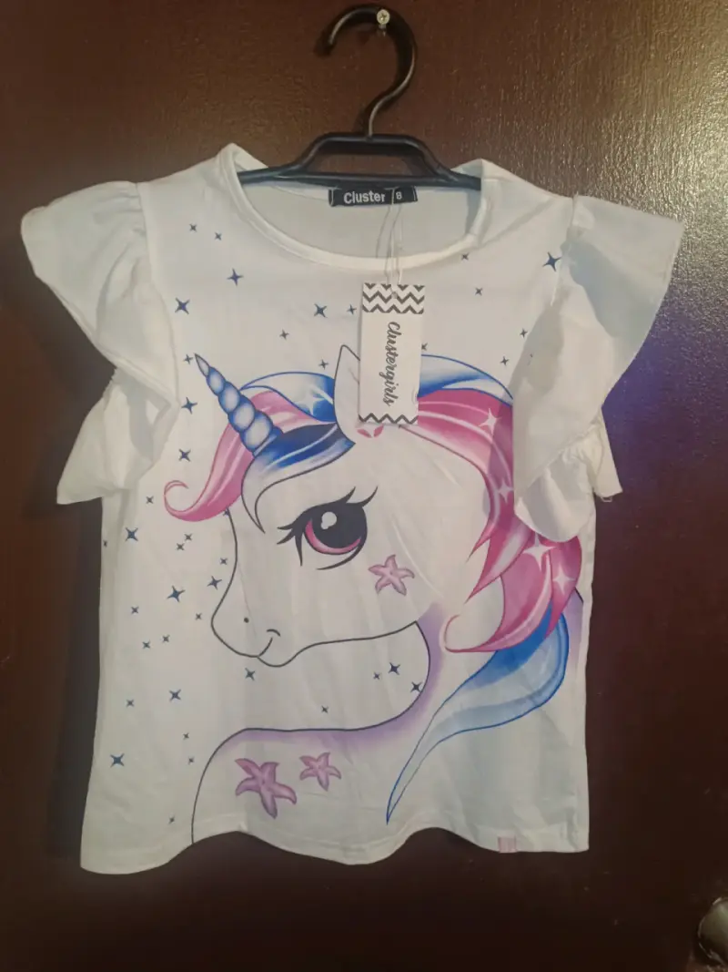 Polera infantil unicornio niña nueva talla 8