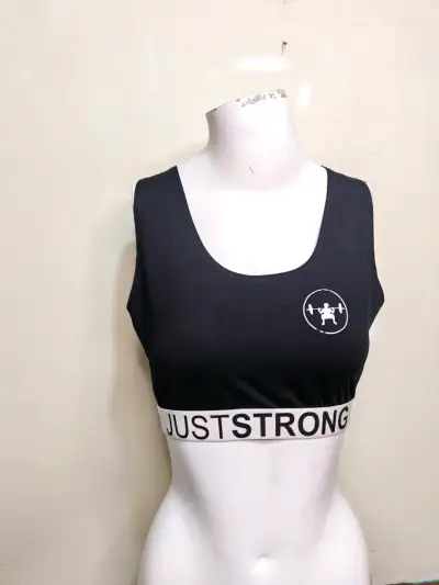 Top deportivo negro Just Strong - miniatura 1