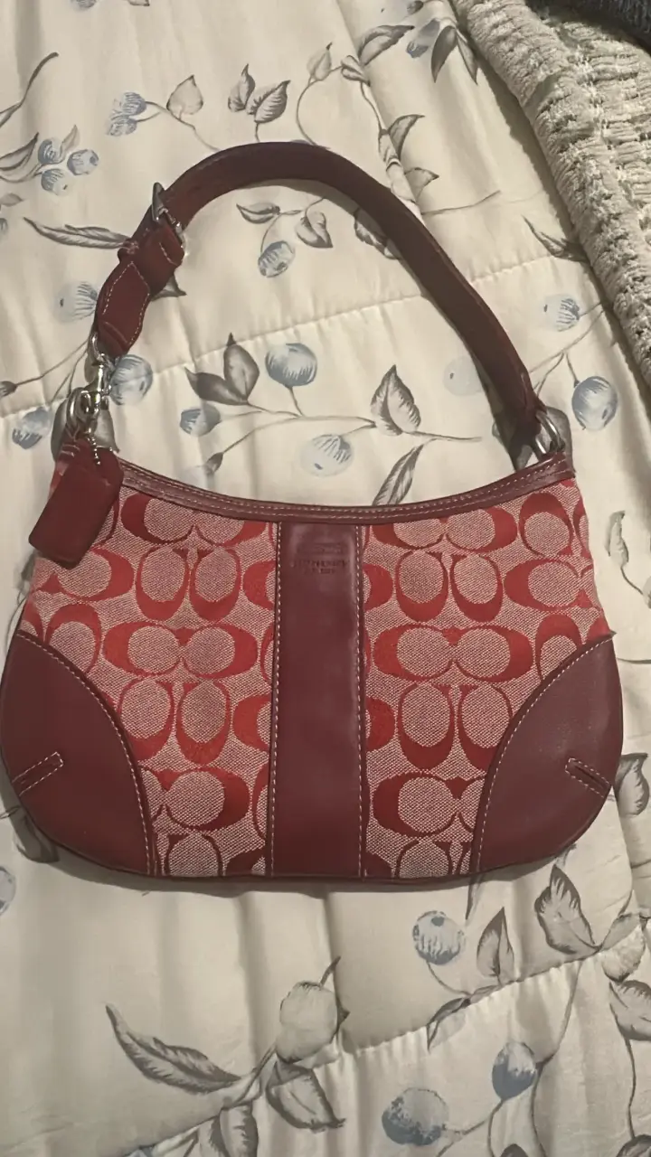 Bolso bandolera rojo estampado