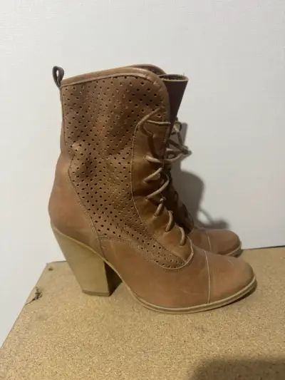 Botines de cuero marrón - miniatura 3