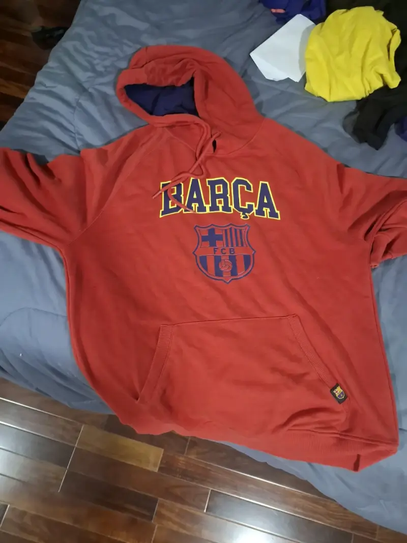 Polerón rojo Barça con capucha - 1