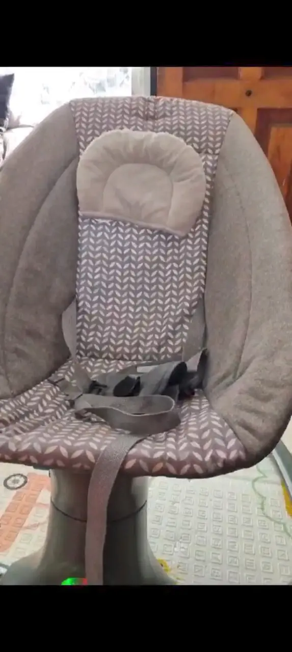 Silla mecedora para bebé gris - 2