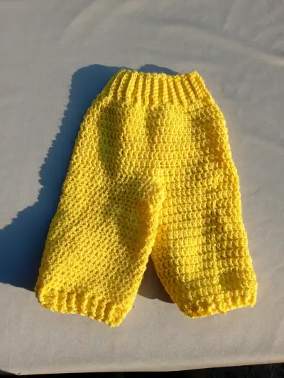 Pantalones tejidos amarillos - miniatura 3