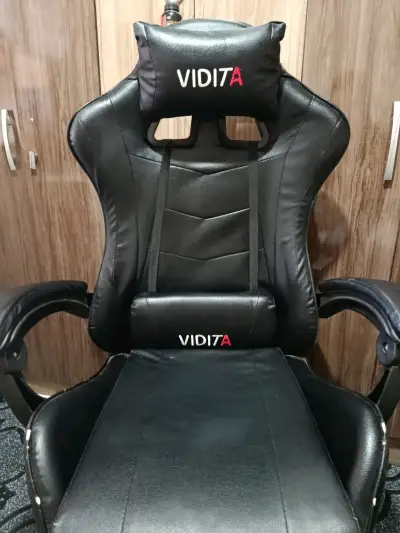 Silla Gamer Vidita Negra reclinable - miniatura 3