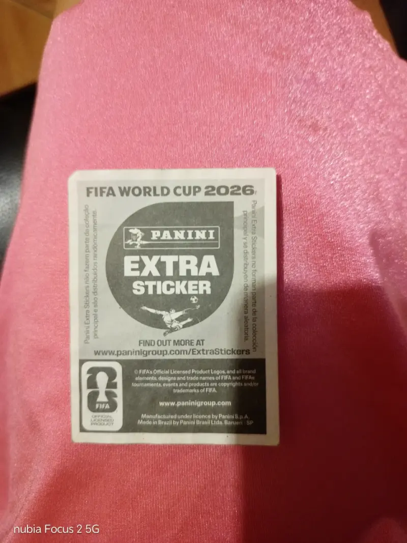 Lámina Panini Mundial FIFA - 2