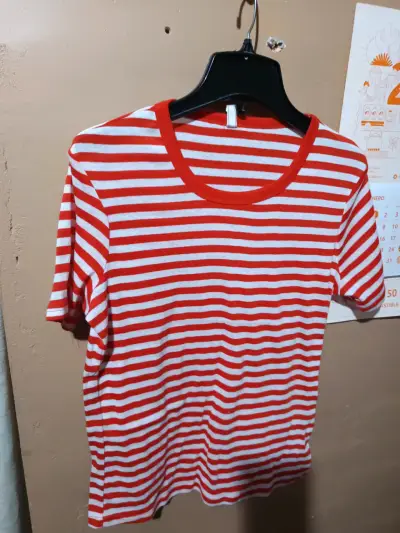 Polera bicolor manga larga de manga corta - miniatura 2